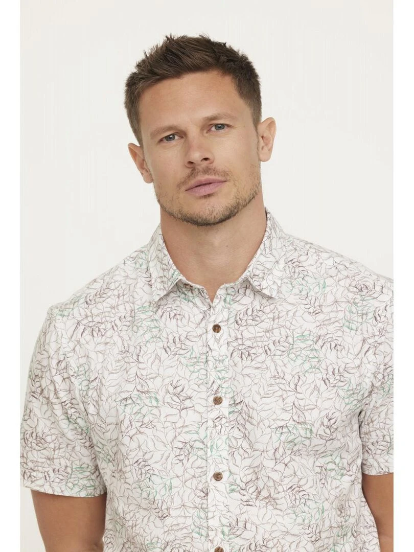 Lee Cooper   Chemise manches courtes coton regular DULO   Beige argile