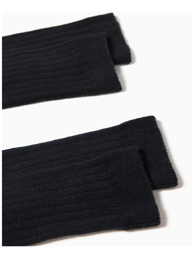 Lot de 2 Paires de Chaussettes Côtelées pour Bébé   ESSENTIALS LINE   Bleu foncé