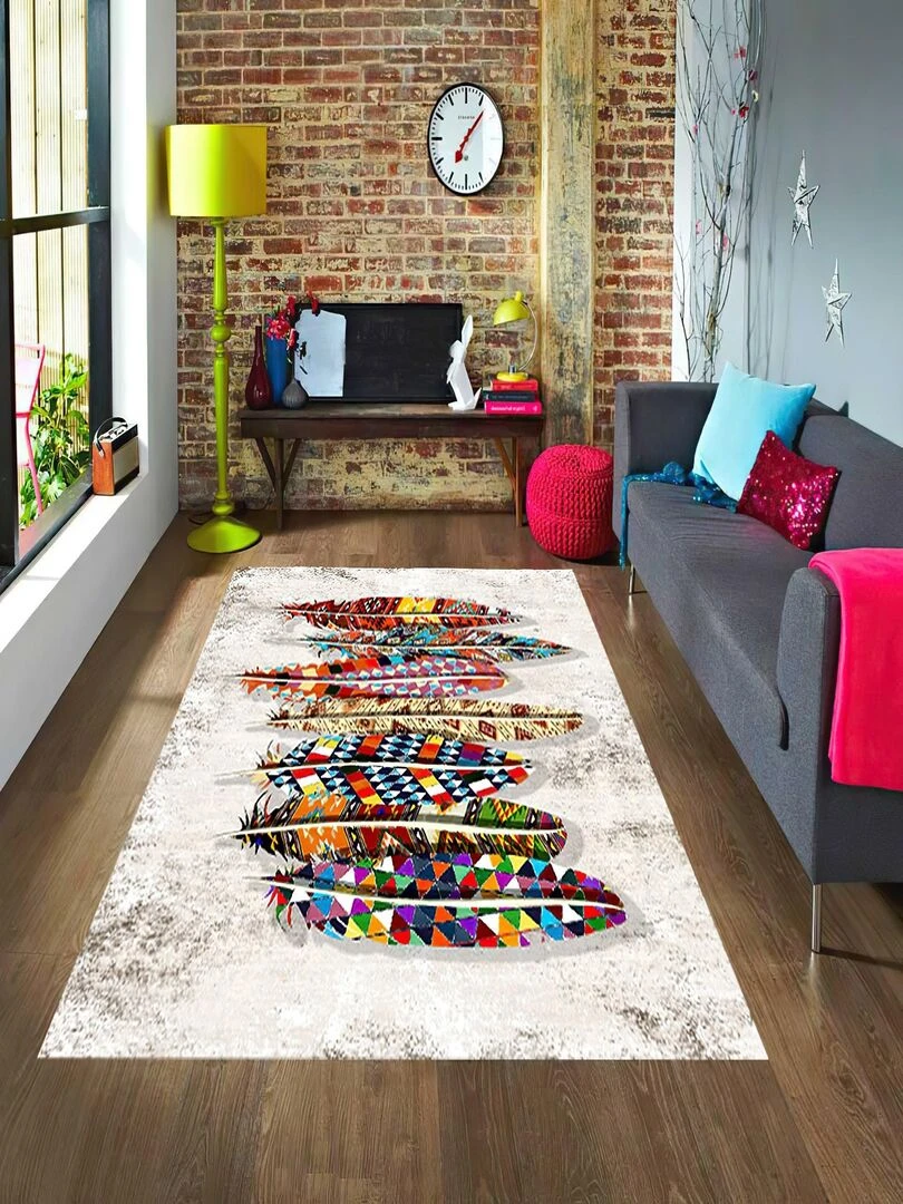 Tapis INDIAN Multicolore Beige