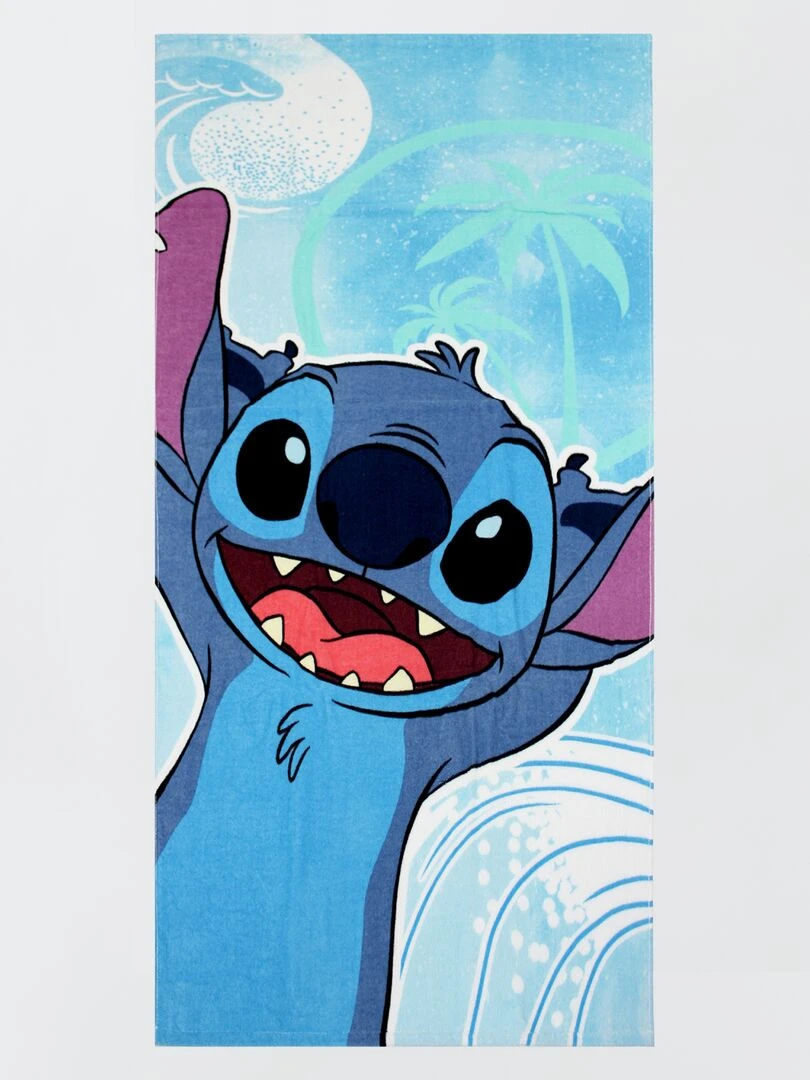 Serviette de plage 'Stitch' bleu