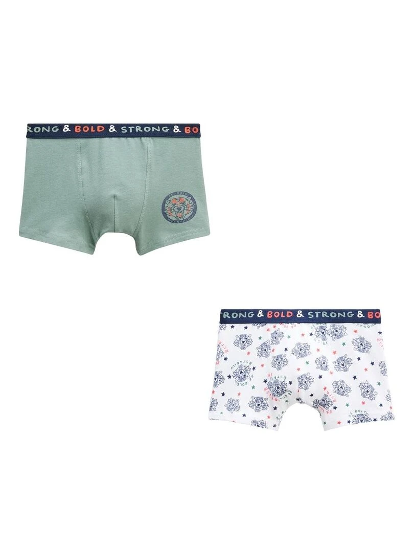 Lot de 2 boxers garçon Touram Kaki