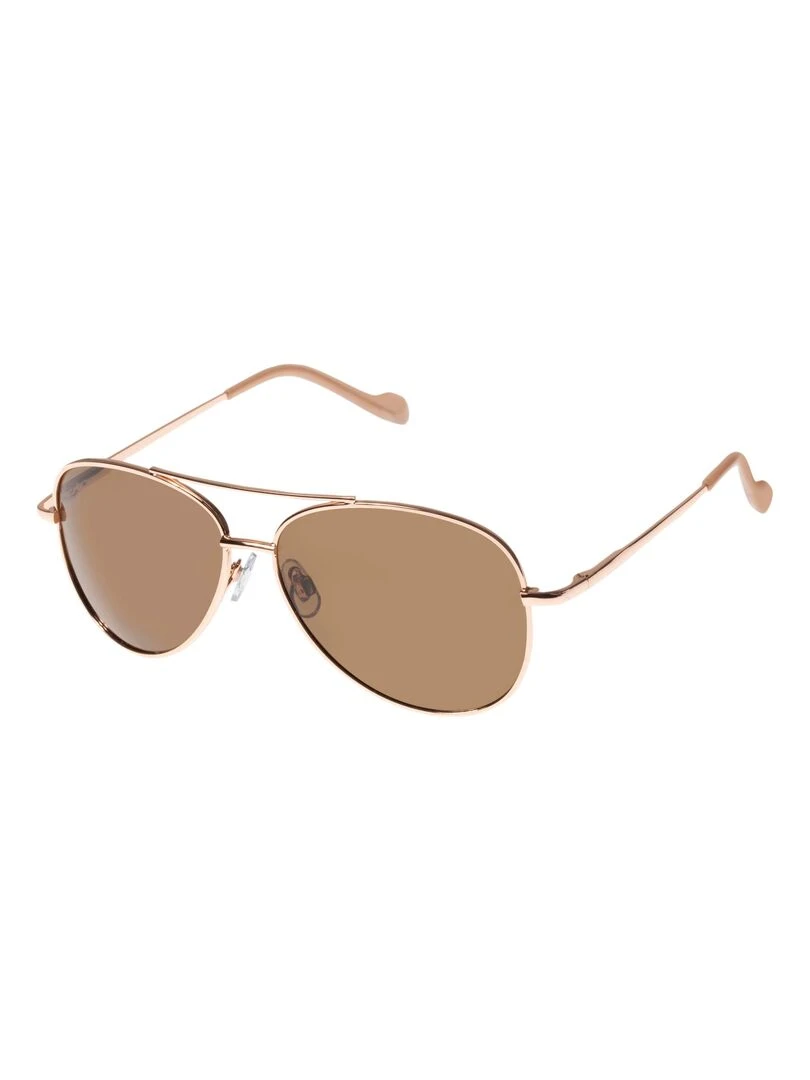 Lunettes de Soleil Or Rose Pilote Or rose