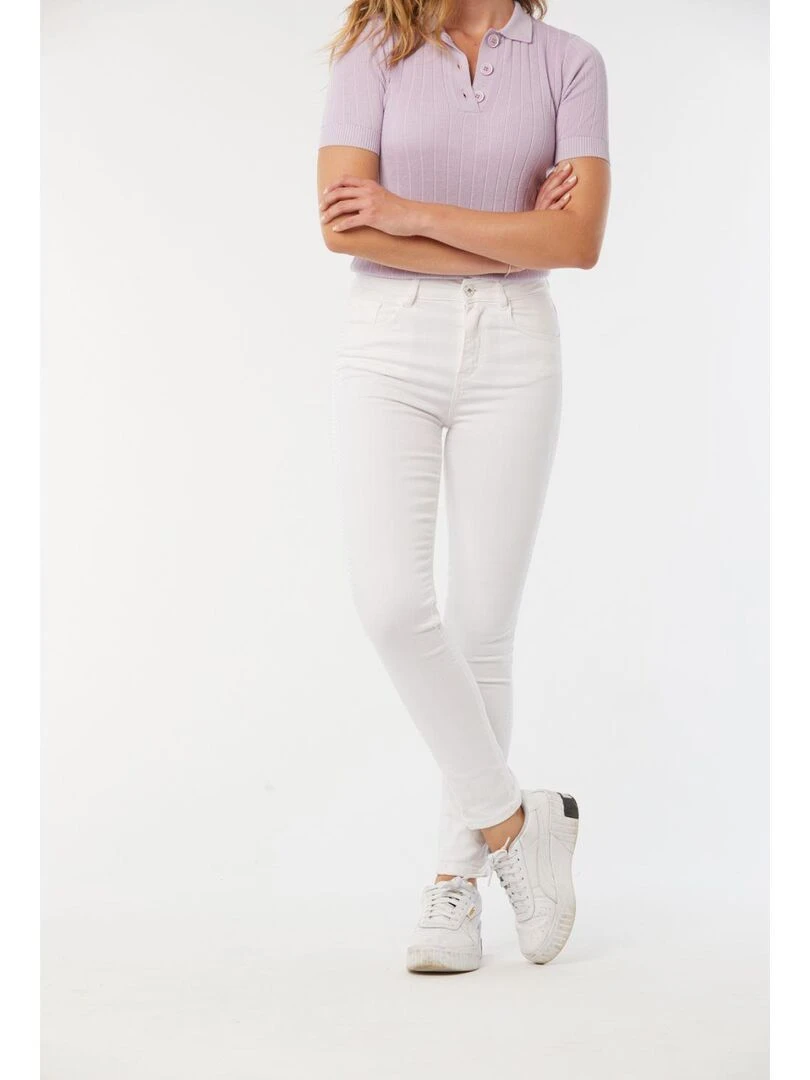 Lee Cooper Pantalon coton slim LC135 Blanc