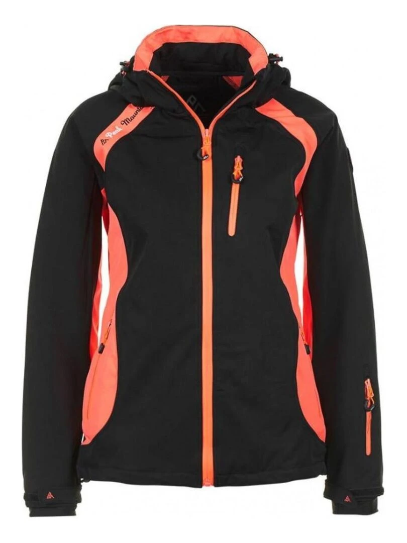 Blouson softshell femme AVYBA PEAK MOUNTAIN Noir Orange