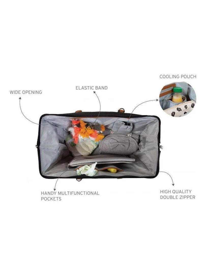 Sac à langer à anses Mommy bag noir   Noir