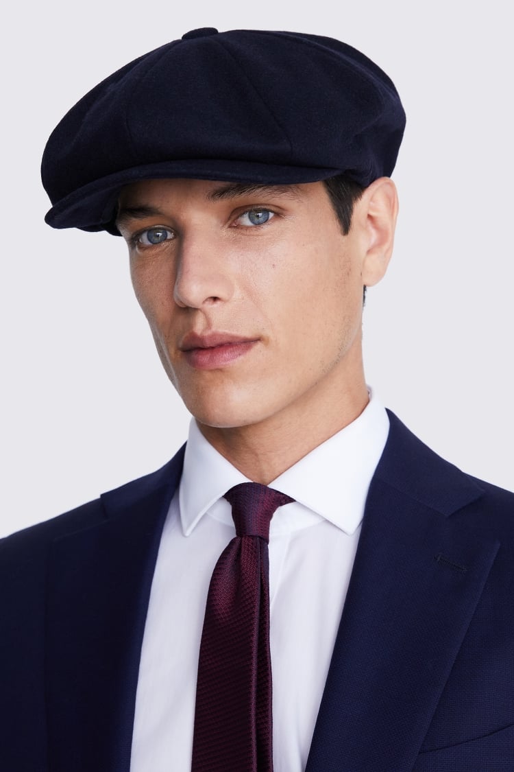 Navy Melton Baker Boy Cap Buy Online at Moss