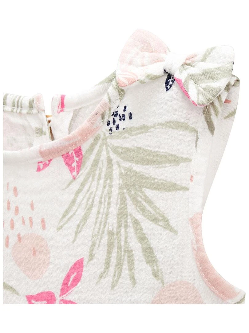 Blouse enfant en gaze de coton Calipso   Ecru