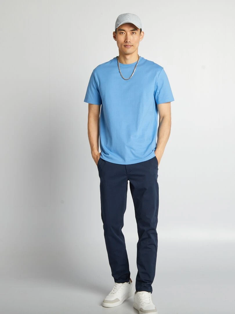 Pantalon chino slim L30 bleu marine