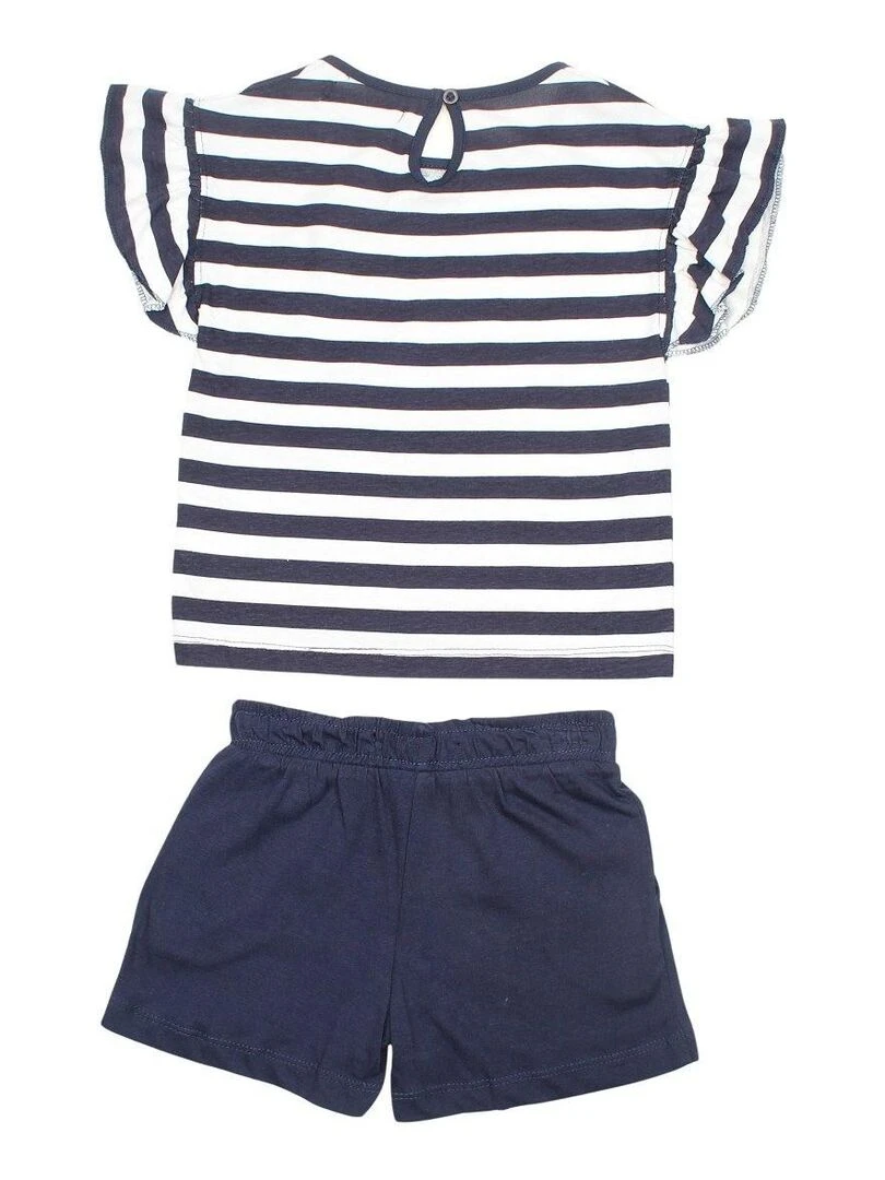 Lee Cooper   Ensemble ​​T shirt short fille Imprimé Lee Cooper   Bleu marine