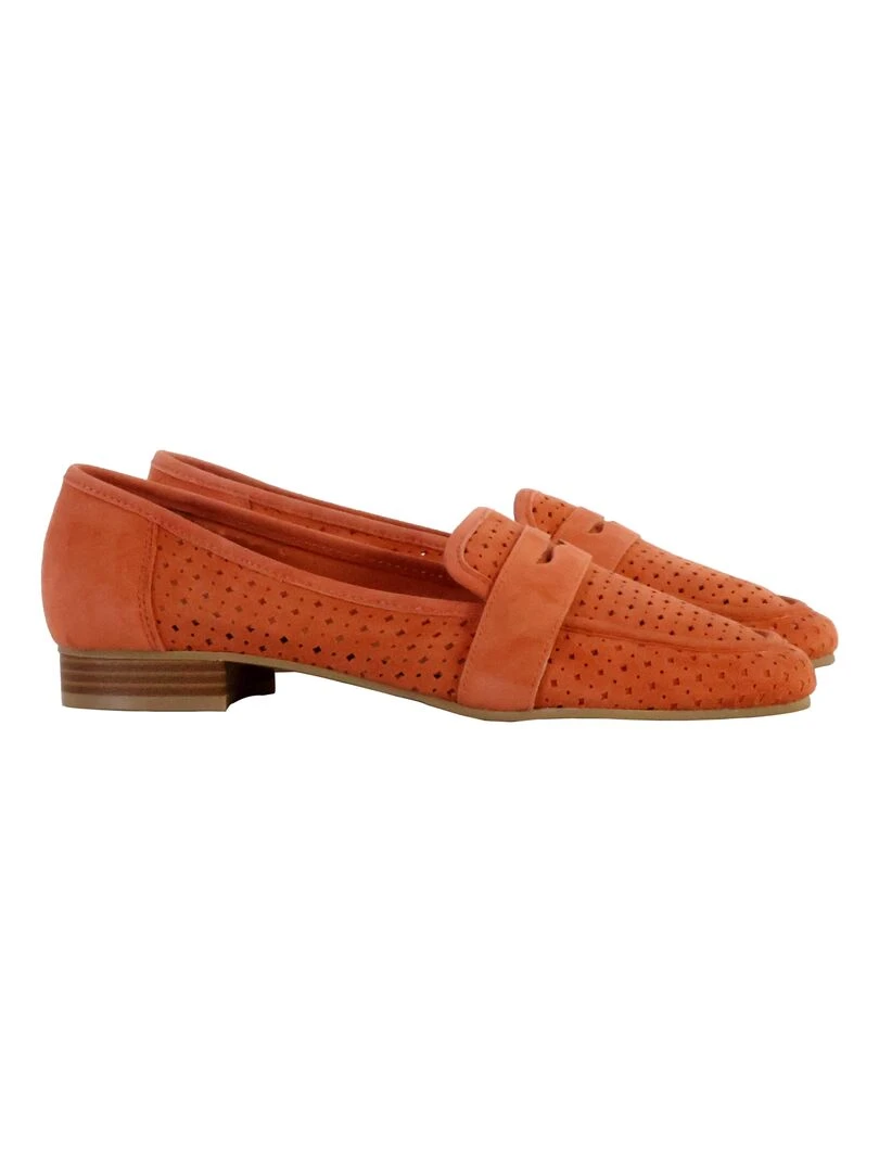 Mocassin Basse Cuir Emilie Karston Joude   Orange