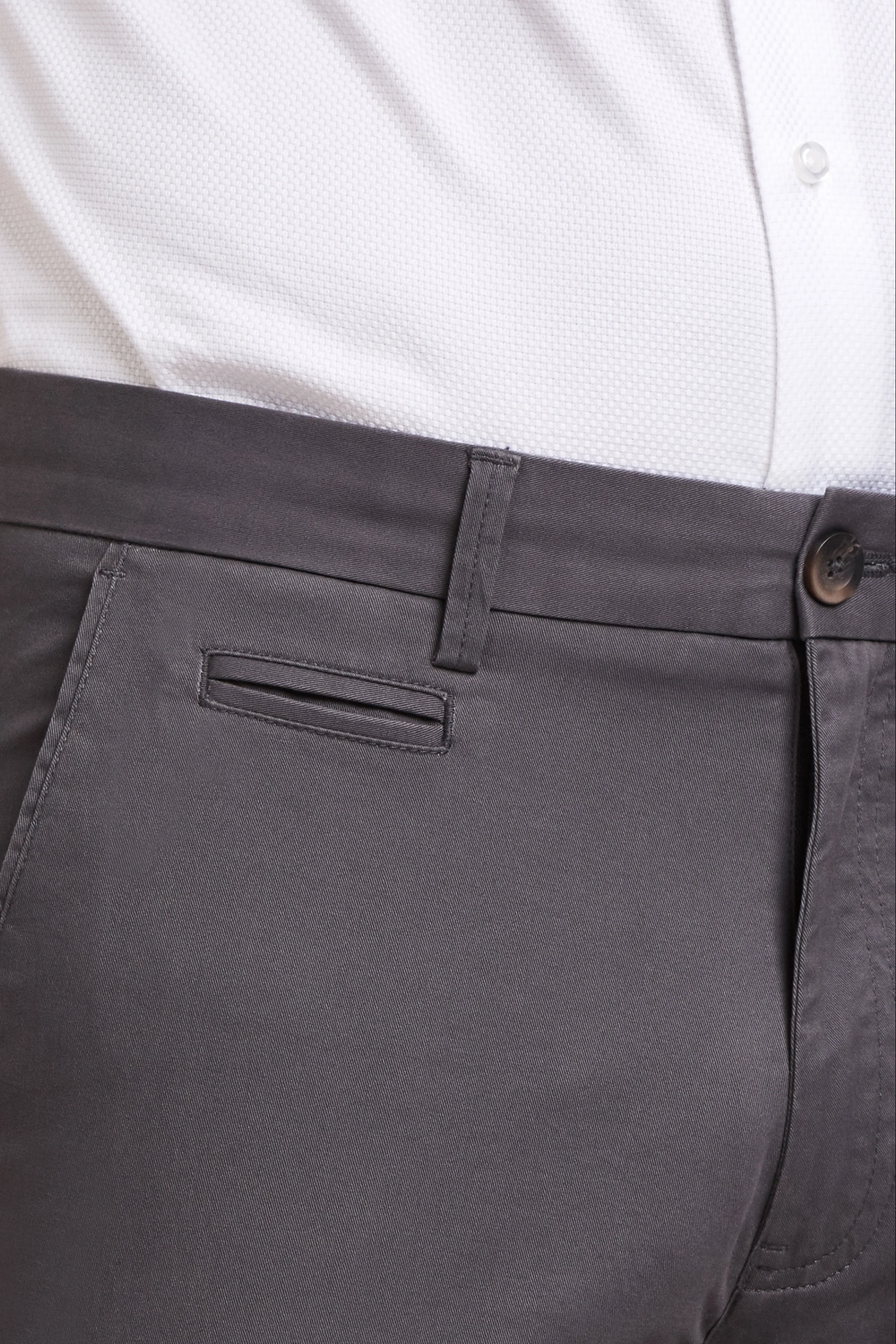 Tailored Fit Graphite Stretch Chinos   Buy Online at Moss