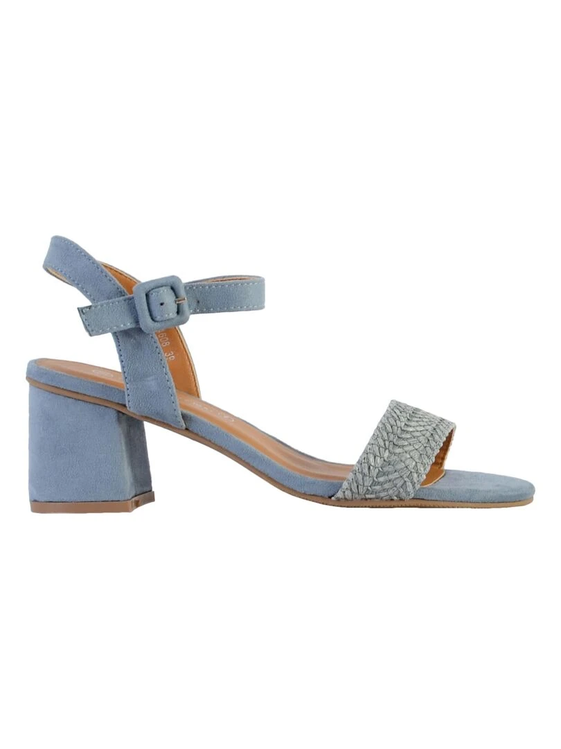 Sandale à talon The Divine Factory QL4608   Bleu