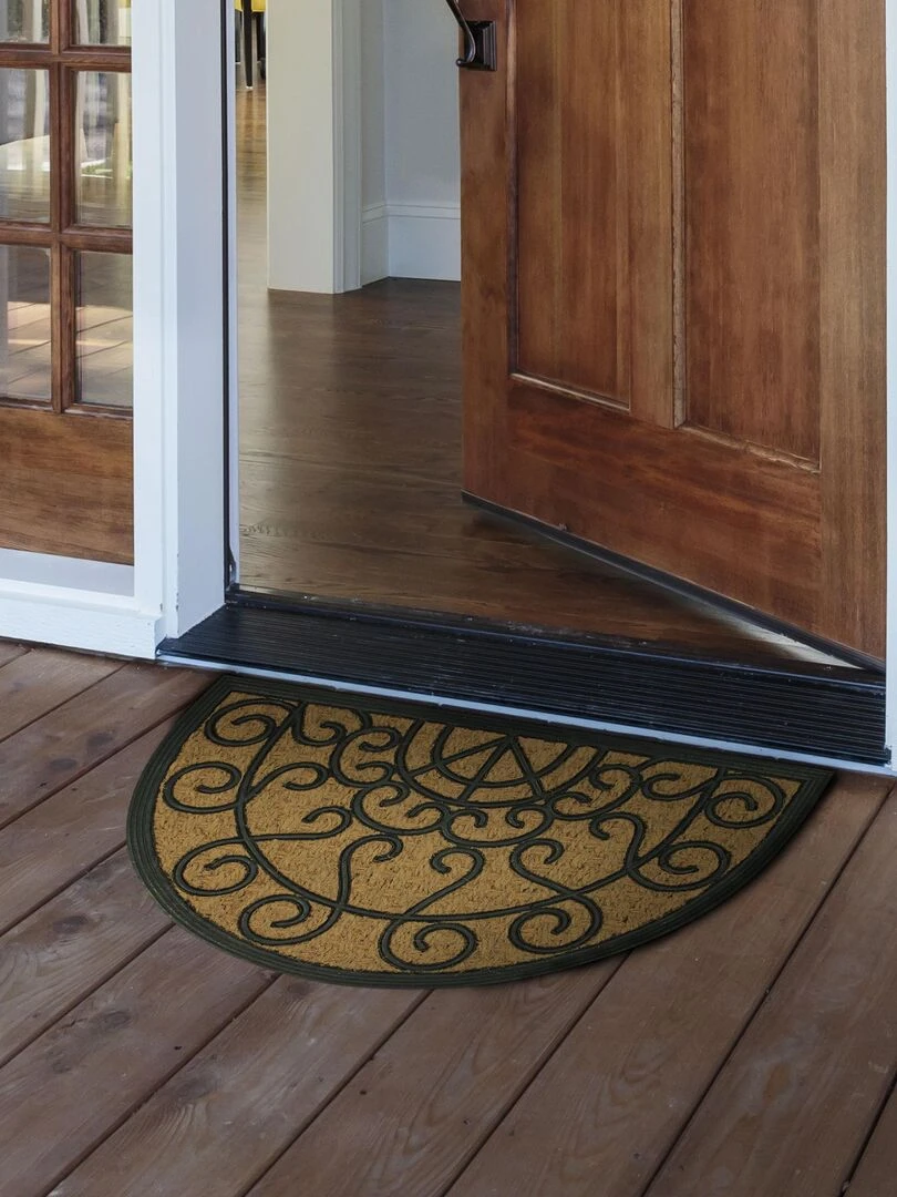 Paillasson demi lune coco marquise   Marron