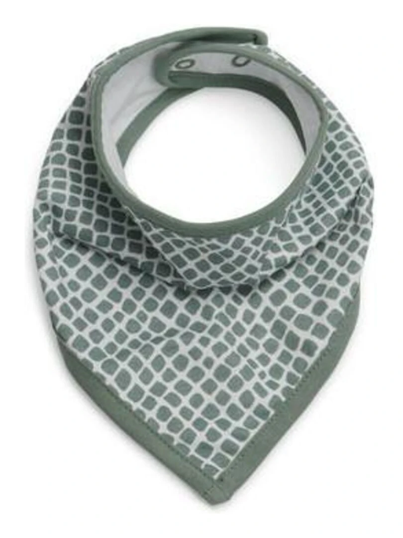 Bavoir Bandana Snake Vert Cendré (2pcs) Jollein Vert