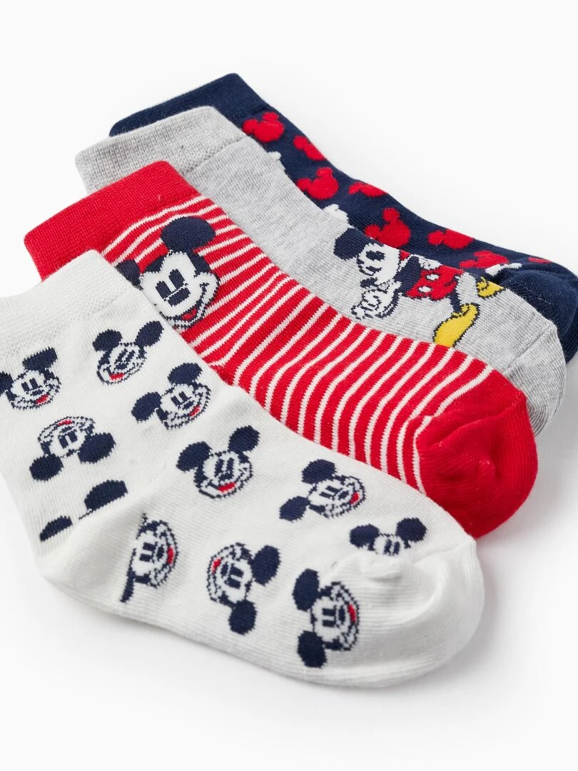 Pack 4 Paires de Chaussettes pour Garçon 'Mickey' MICKEY Multicolore