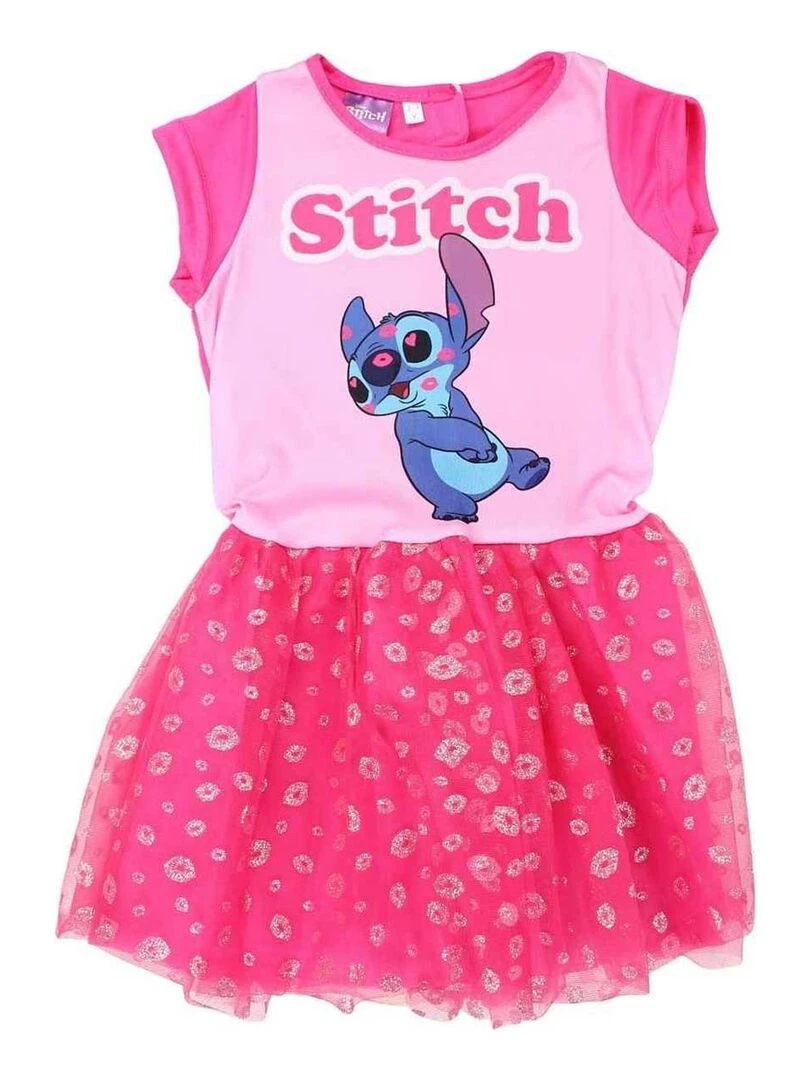 Disney Robe fille imprimé Lilo Et Stitch Rose