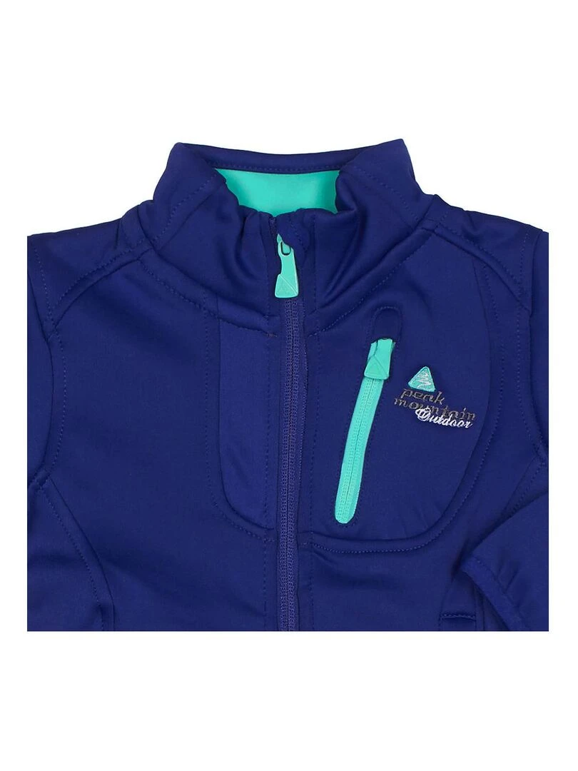 Blouson polarshell fille FAYNUR   PEAK MOUNTAIN   Bleu
