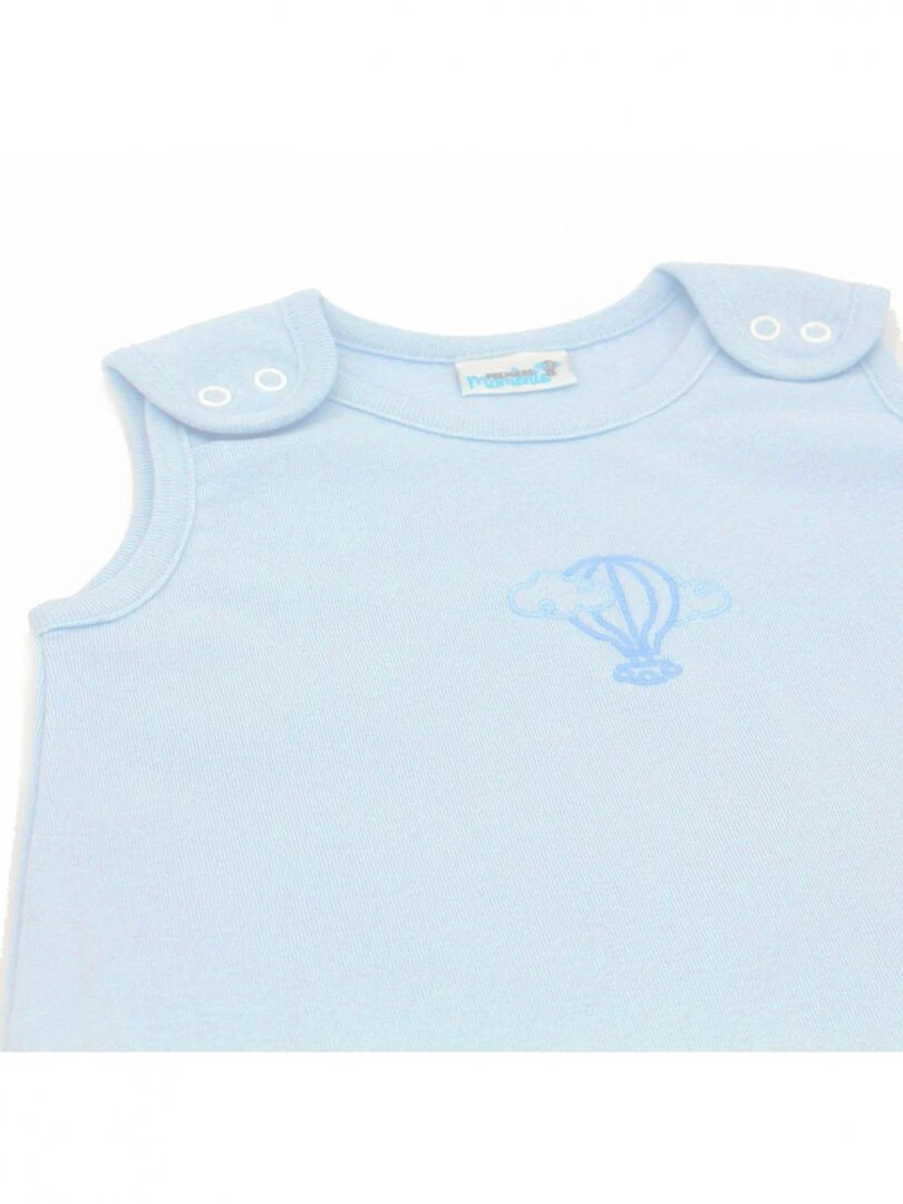 Gigoteuse Été Évolutive 3 6 mois Coton Bio couleur Azur   Bleu clair