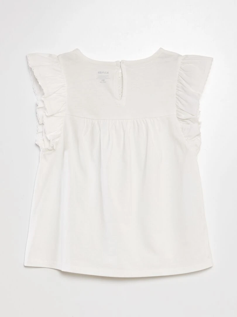 T shirt avec broderie   blanc