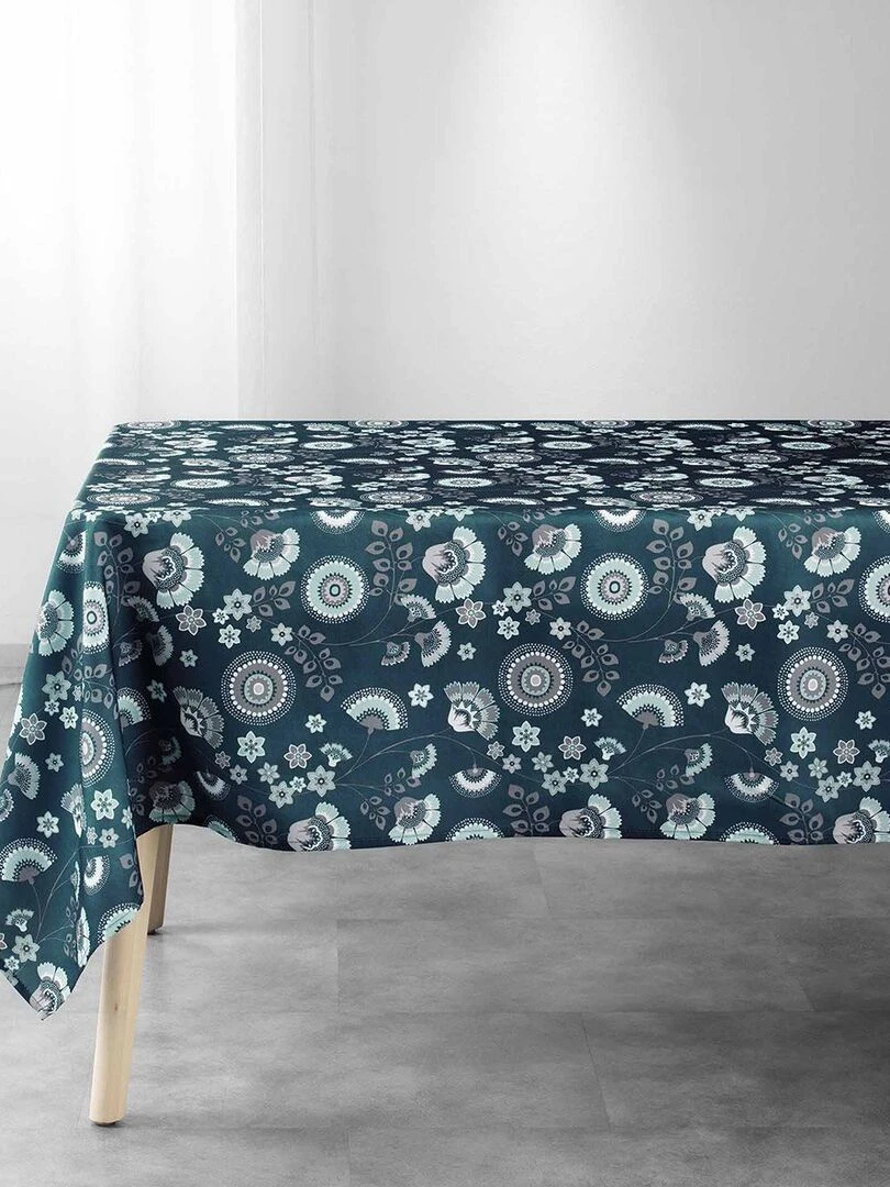 Nappe rectangulaire 145x240 cm Garance bleu Bleu