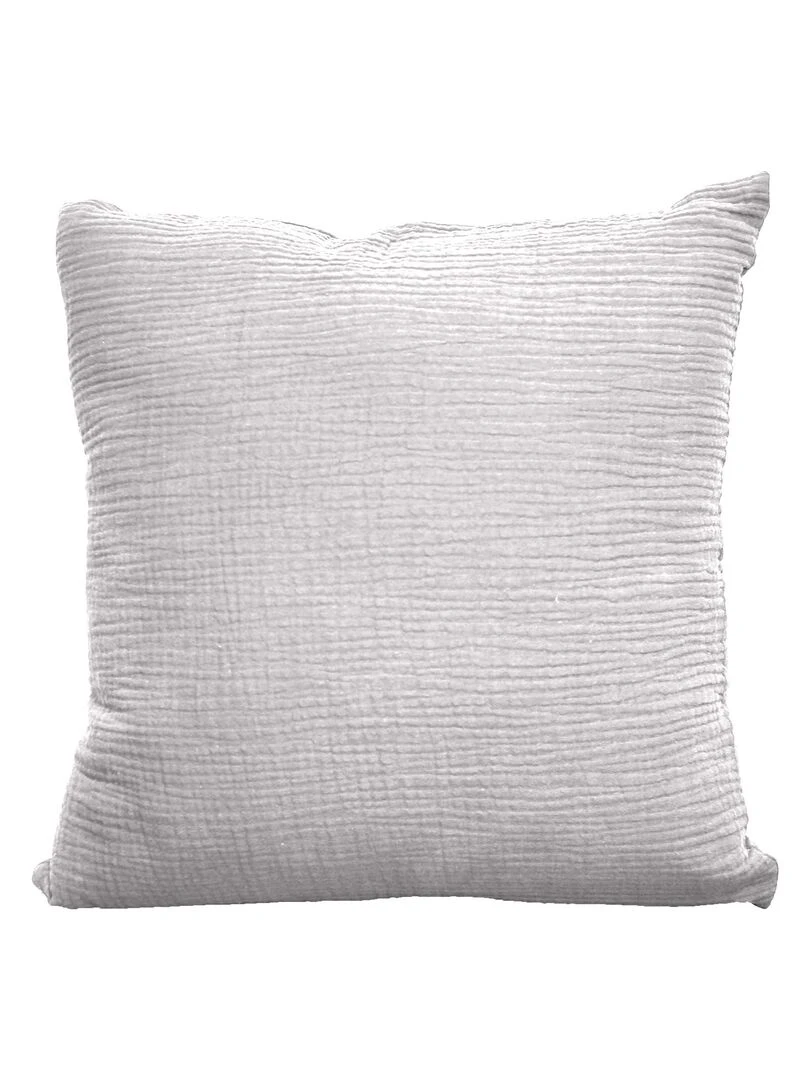 Coussin en gaz de coton Beige coquille