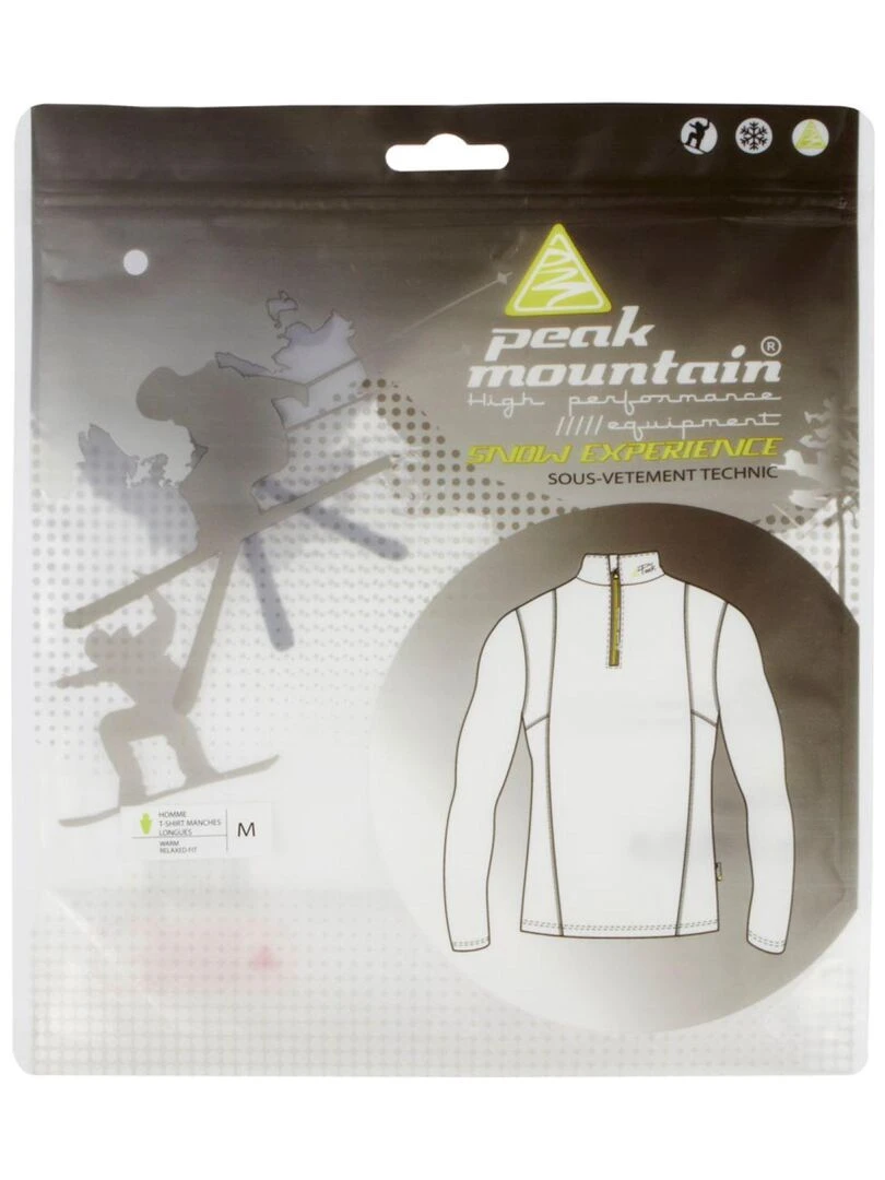 Top technique homme CANJE   PEAK MOUNTAIN   Noir Noir