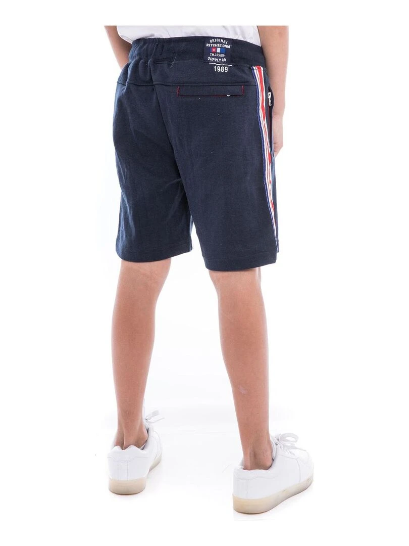 Bermuda molleton BAMAGA BOY Bleu marine