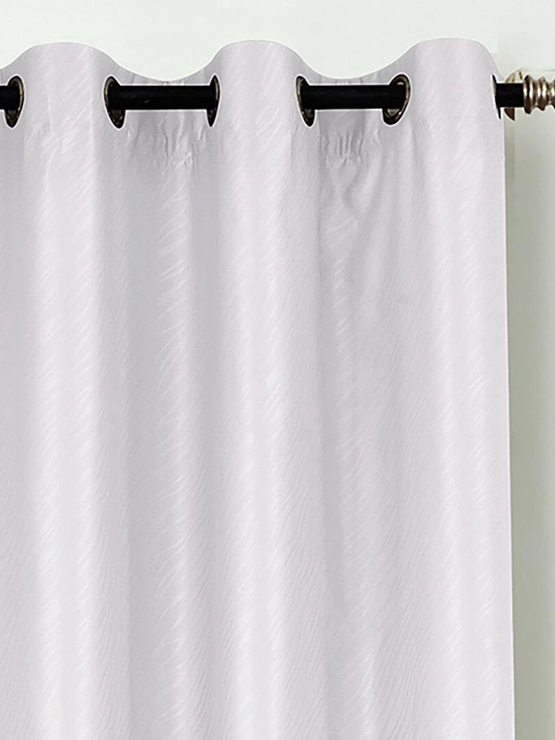 Paire de rideaux obscurcissants "zèbre" Blanc