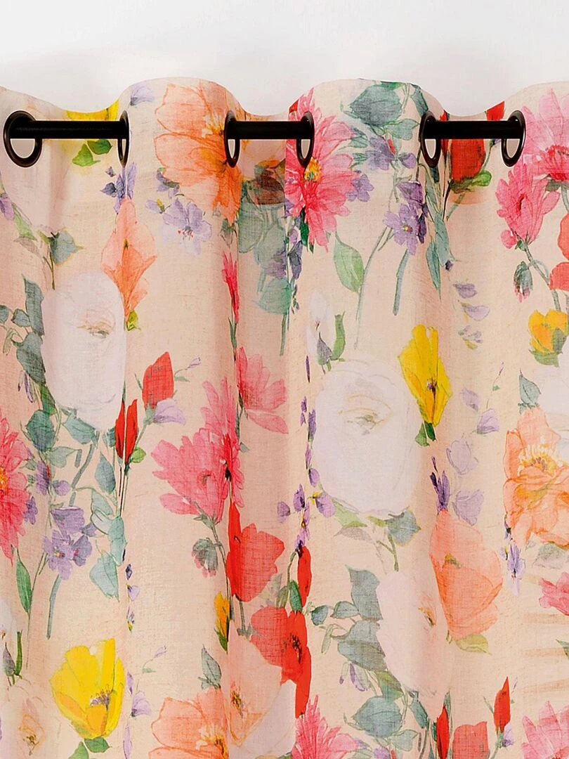 Voilage tamisant Coquelicot   Rose clair