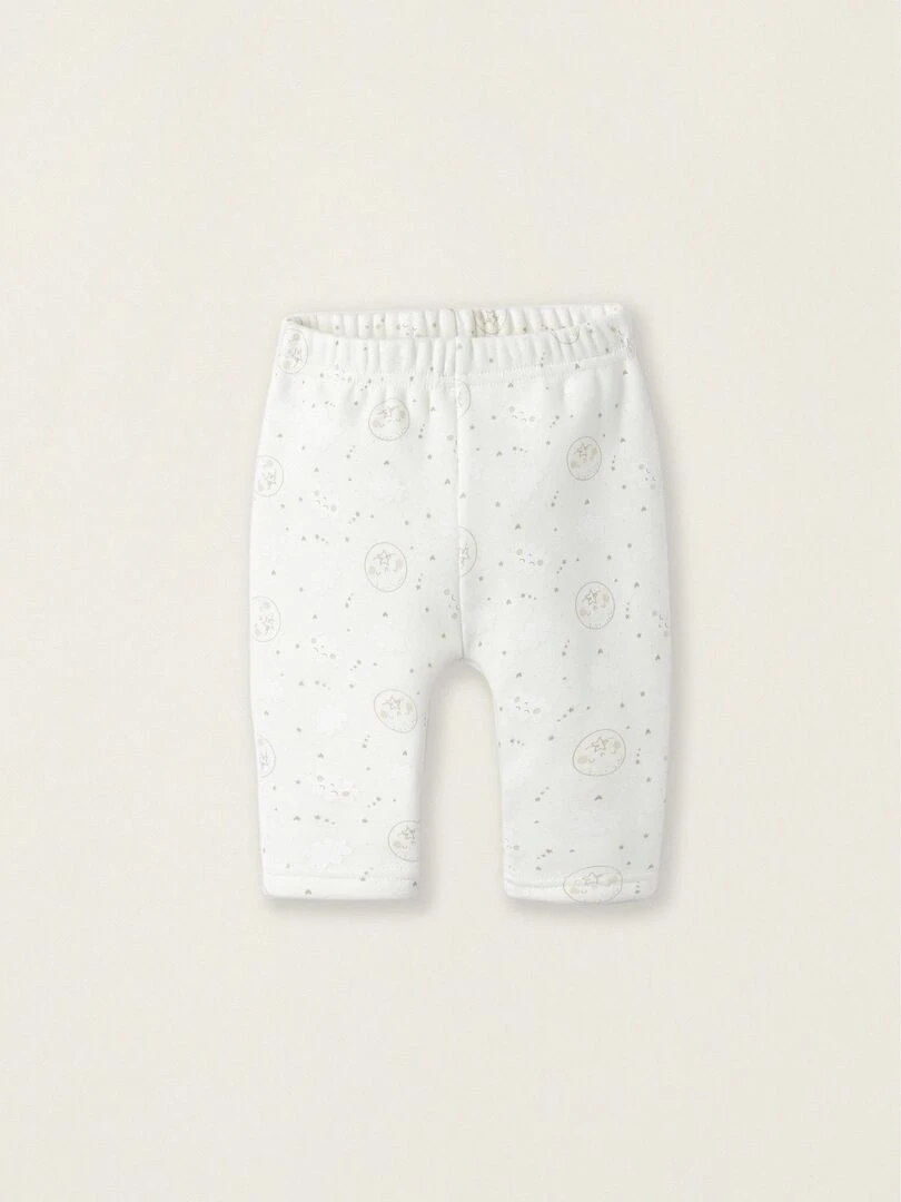 Pantalon avec Effet Thermique pour Nouveau Né 'Moons' SUNRISE BLISS Blanc