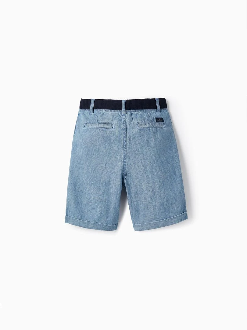 Shorts en jean en coton pour garçon 'Midi' LETS PARTY Bleu