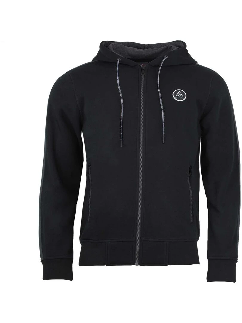 Sweat zippé à capuche homme CYRIL PEAK MOUNTAIN Noir Noir