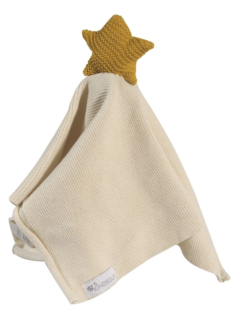Tissu câlin hochet en coton etoile Jaune