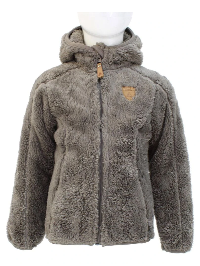 Blouson polaire fille GALANE PEAK MOUNTAIN Gris taupe