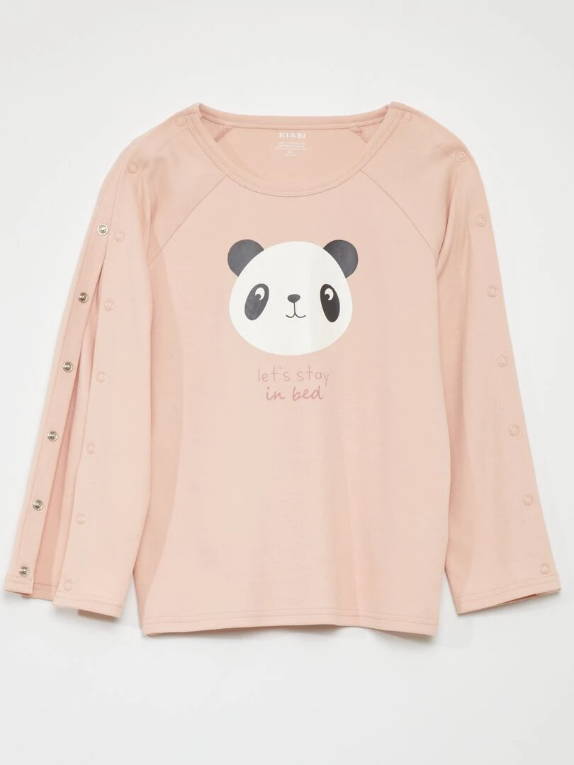 T shirt à manches longues pressionnées So Easy Rose