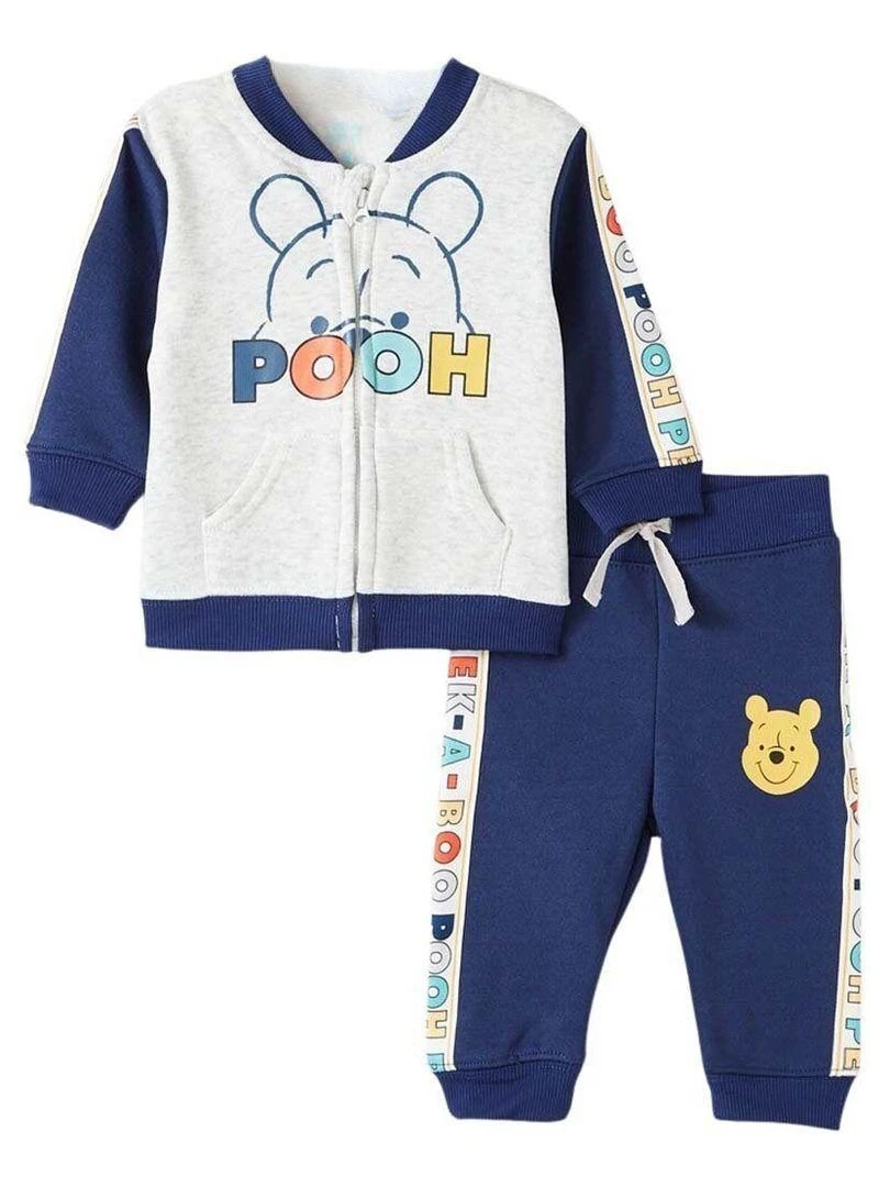 Disney Ensemble Veste pantalon bébé garçon Imprimé Winnie L'ourson Gris