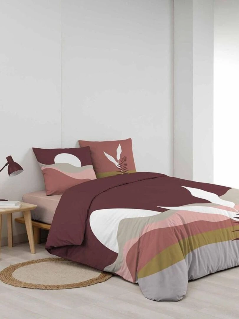 Housse de couette  + taie(s) Canyon coton 42 fils   Rouge