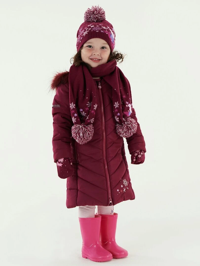 Regatta   Ensemble chapeau  gants et écharpe   Rose rouge