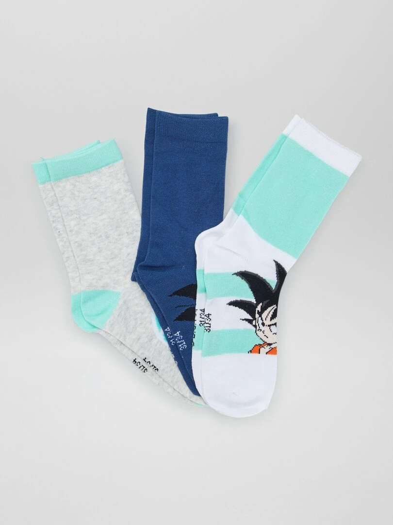 Lot de 3 paires de chaussettes 'Dragon Ball Z' Bleu