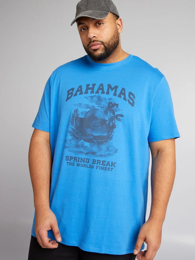 T shirt en maille jersey Bleu