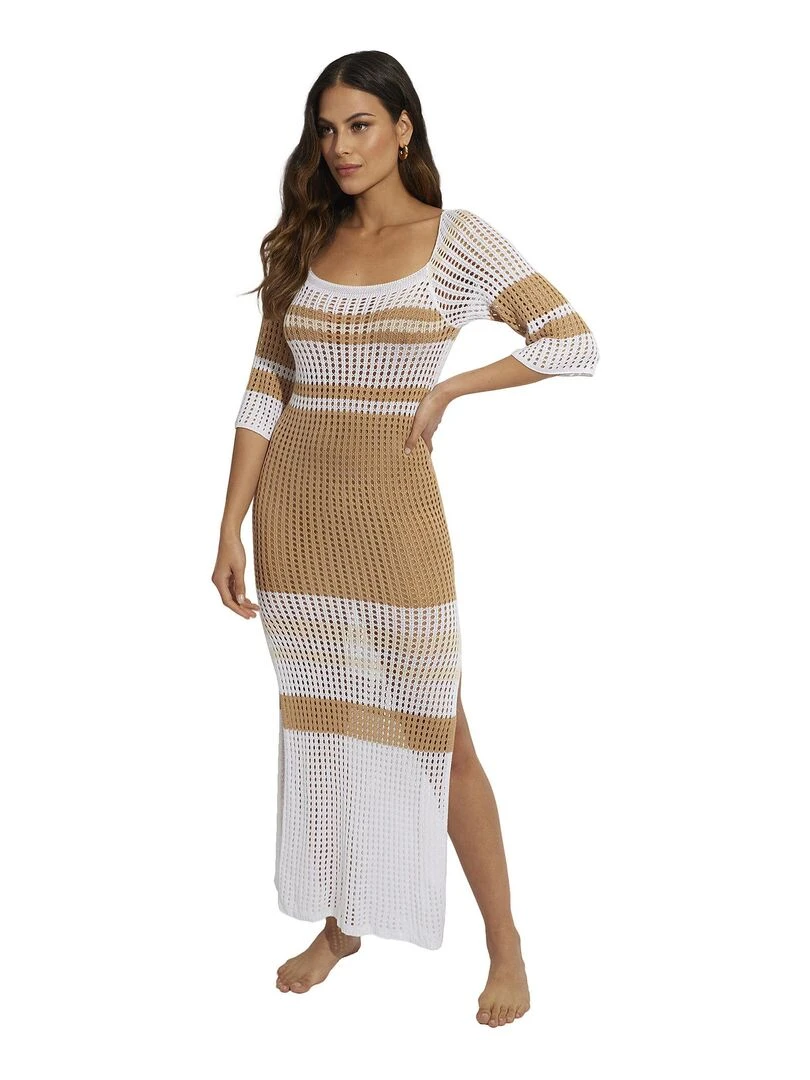 Robe longue de plage Mykonos Marron