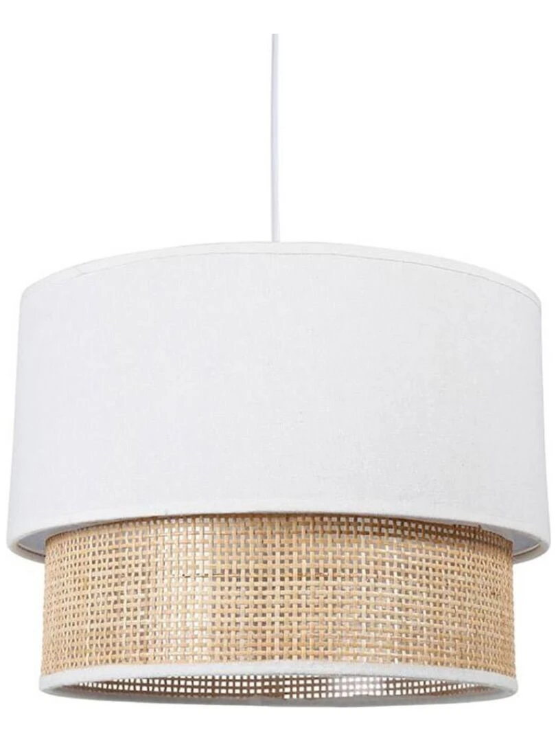 Suspension gigogne rotin blanc D35 Blanc