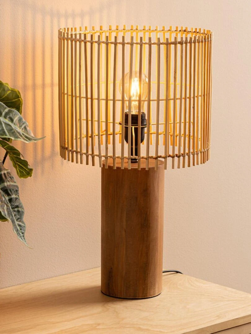 Lampe droite ethnique   Beige