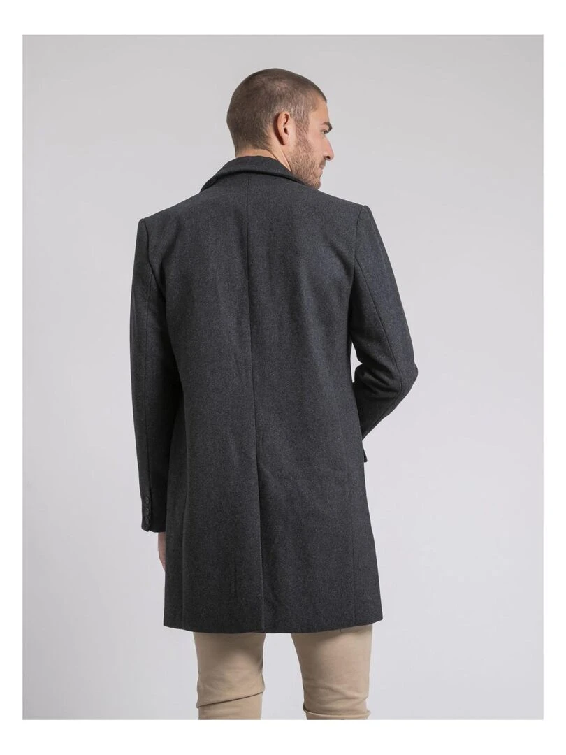 Manteau caban mi long ZACOT Gris foncé