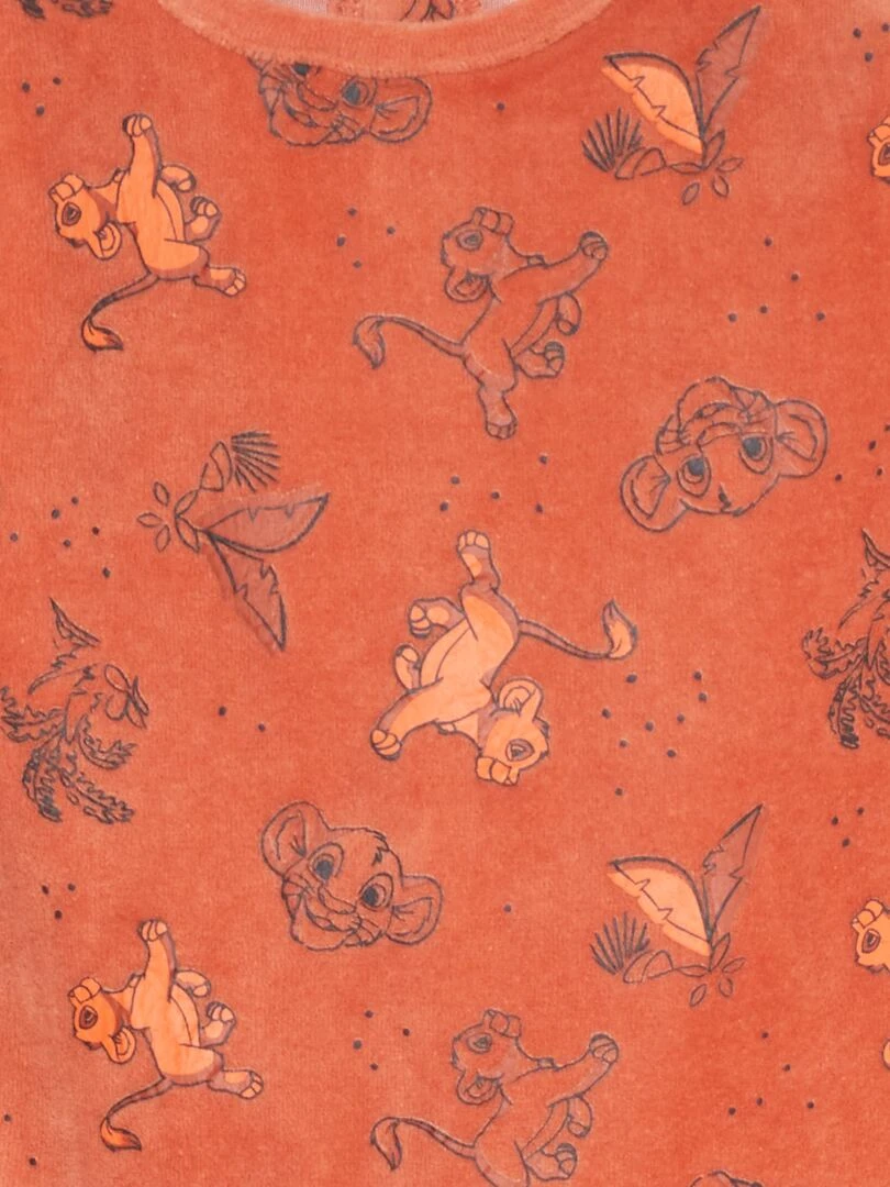 Ensemble de pyjama en velours 'Disney' 2 pièces Orange/gris