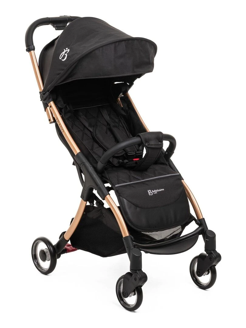 Bebelissimo Poussette bébé Citadine Ultra Compacte De 0 à 36 mois Teano noir Noir