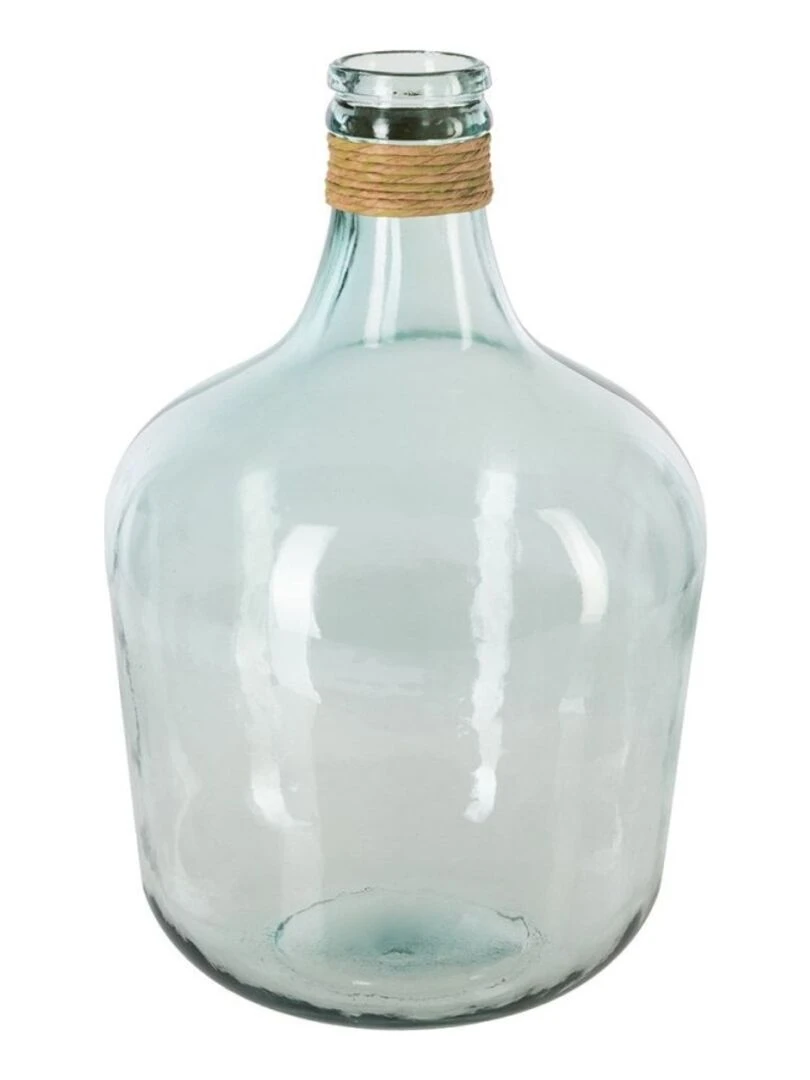 Dame Jeanne raphia Recy D27 H43 Transparent