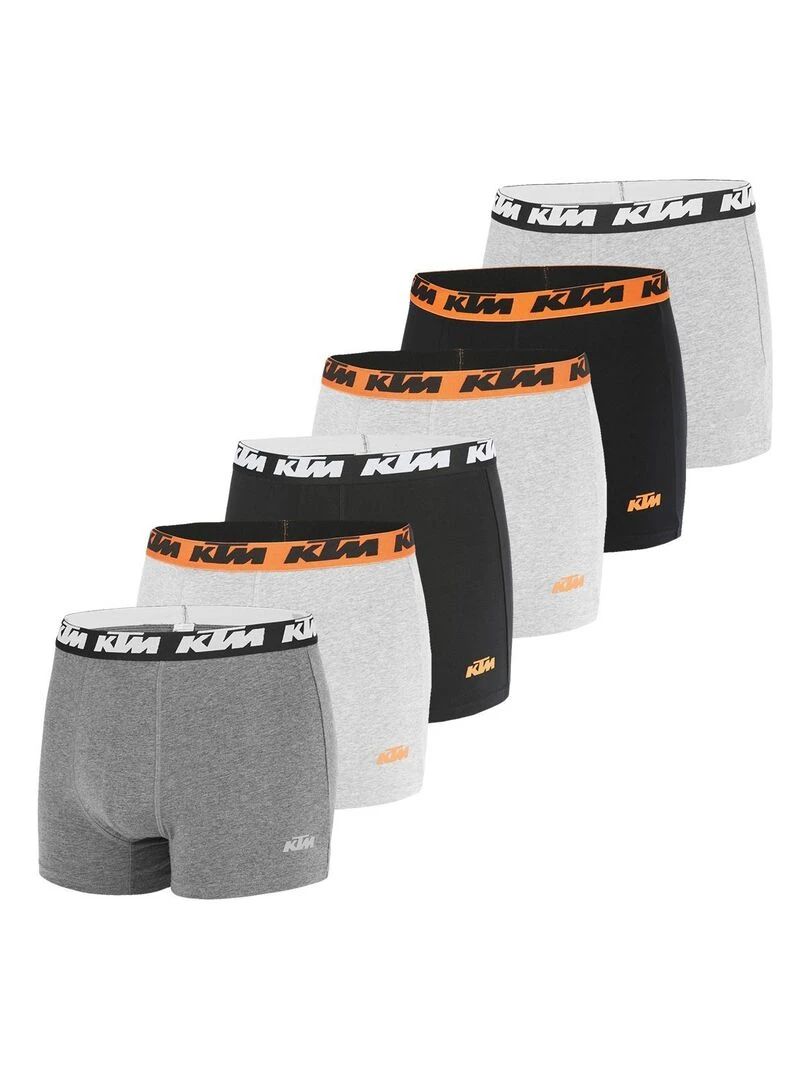 Pack surprise de 6 boxers coton homme Ktm Noir
