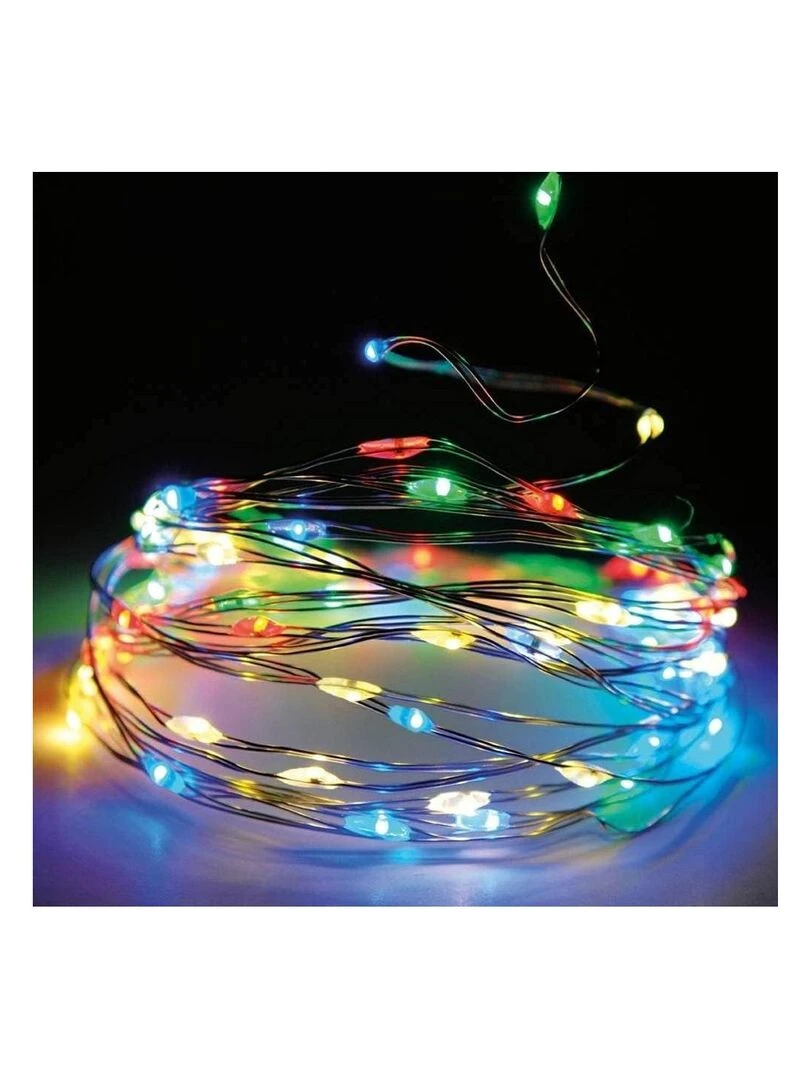 Guirlande lumineuse interieur fil 20 Led 2 m Bleu
