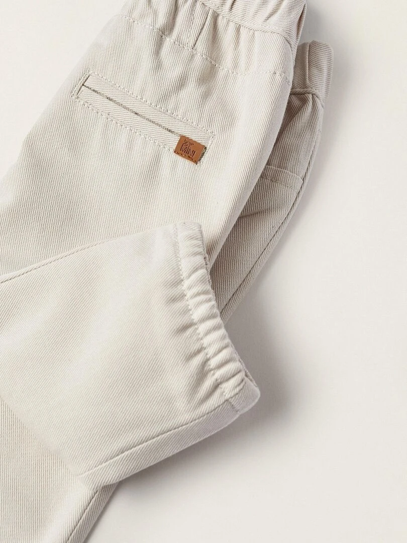 Pantalon avec Bretelles pour Nouveau Né  ATLANTIC COMPANY   Gris clair